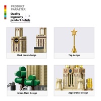 Wange - Bloques de Construcción de Partículas Pequeñas del Edificio Histórico de la Universidad Estatal de Moscú, Modelo Educativo de Juguete, Plástico ABS, Escala 1:1