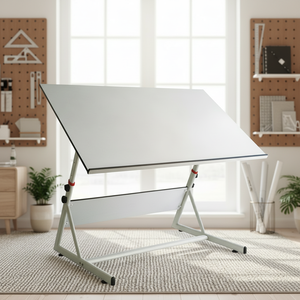 Scrivania Pieghevole Moderna Regolabile in Altezza con Piano Ribaltabile e Inclinabile per Artisti, Studenti, Architetti, per Ufficio e Casa - Product Image 1