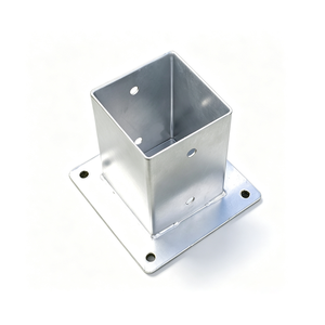 Support de poteau carré Sunsbuild en acier inoxydable 201 robuste, fixation en surface pour clôture extérieure, garde-corps et terrasse - Product Image 1