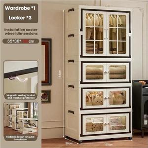 <span class=keywords><strong>Armadio</strong></span> Pieghevole in Plastica Rinforzata di Alta Qualità, Organizzatore Resistente e Impermeabile per Esterni e Balconi - Product Image 2