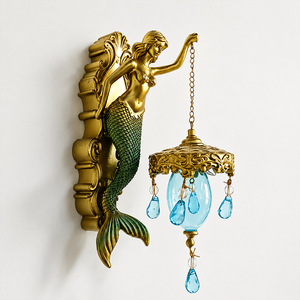 Escultura de Pared de Resina Estilo Europeo Antiguo, Adorno Vintage de Hada <span class=keywords><strong>Sirena</strong></span> para Decoración de Interiores del Hogar y Espacios Comerciales - Product Image 2