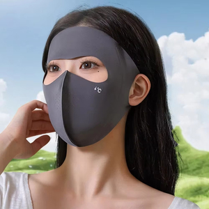 Polyester UPF50+ <b>Sunscreen</b> Mask Breathable Small Hole UV Protection Mask Quick Drying Elastic Ice Silk Face Clothing Travel - Product Image 1