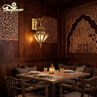 Lampe murale LED de style mosquée avec cadre en fer pour salon, salle à manger et restaurant
