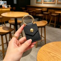 Mini porte-monnaie en cuir PU bleu avec fermeture à pression, sac à monnaie tendance, pochette de rangement durable pour bagues et boucles d'oreilles