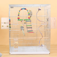 Cage à oiseaux en métal simple et durable, grande et spacieuse, en zinc électroplaqué, pour perroquets, pigeons, canaris, cages d'élevage