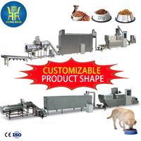 Extrudeuse d'aliments pour animaux de compagnie à chauffage électrique, ligne d'extrusion d'aliments pour animaux de compagnie à haute efficacité, machines d'extrusion d'aliments pour chiens