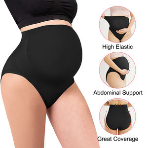 BOJIN, superventas, bragas de embarazo con soporte Abdominal para mujer, ropa interior de maternidad cómoda <span class=keywords><strong>sin</strong></span> costuras, bragas de embarazo de cintura alta suave - Product Image 1