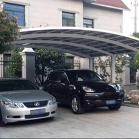 Cochera para 2 Autos, Moderna, de Aluminio, Plegable, Impermeable, para Uso en Exteriores