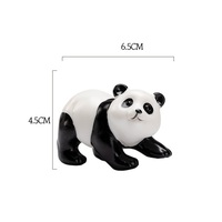 Ornement de théière en céramique peinte à la main en forme de panda pour la décoration d'étagère ou de bureau