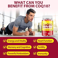 SWOOT Complément alimentaire personnalisé OEM Q10 Coenzyme Liposomale Vitamine Gummy, Gummies de Coenzyme Q10 OEM, 60 unités, Antioxydant pour adultes