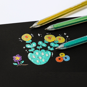 Long Lanh Gel Bút Kim Loại Đầy Màu Sắc Bút Hot 12 Màu Kim Loại Màu Sắc Thay Đổi 1.0 Long Lanh Gel Bút Gói Cho Văn Phòng Trường Nghệ Thuật Vẽ - Product Image 3