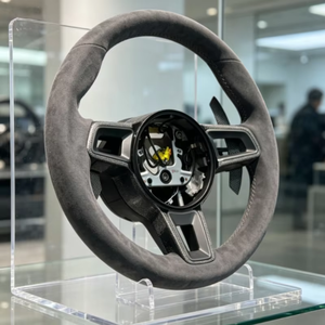 Volante Deportivo de Fibra de Carbono Alcantara para <span class=keywords><strong>Porsche</strong></span> 718 991 992 Macan Panamera Cayenne <span class=keywords><strong>Taycan</strong></span>, Mejora del Interior - Product Image 3