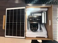 Cámara de Seguridad Solar Jortan JT-9682 TC 4G 6MP para Exteriores con Doble Lente, Batería de 10000mA, WiFi Inalámbrico, Almacenamiento en la Nube y Tarjeta SD