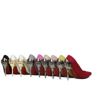 <strong>Suede</strong> Metal Thin <strong>Heel</strong> Shoes Women <strong>Heels</strong> - Product Image 6