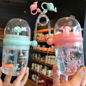 Bouteille de pulvérisation de paille de baleine de dessin animé résistant aux hautes températures résistant aux chutes portable petite bouteille de <span class=keywords><strong>fontaine</strong></span> de dauphin. - Product Image 4