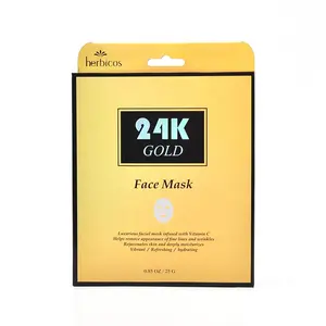 Masque de luxe en feuille d'or 24K acide hyaluronique Offre Spéciale, marque privée