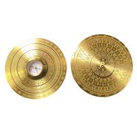 Vente en gros usine : Disque de Feng Shui gravé en laiton émaillé dur, rotatif, avec motif Bagua multi-cercles, ornement de doigt et de sac