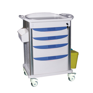 Chariot de transport en ABS épaissi avec roulettes silencieuses pour médicaments ; chariot à main en plastique durable. - Product Image 1