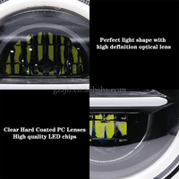 Phares à LED avec projecteur Angel Eye Daymaker en chrome noir en option, 7 pouces, 60 W, 12 V, nouveaux phares à LED pour moto, universels pour voiture