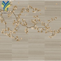 YKMC 0304 3D Floral or fleur papier peint Mural étanche et antistatique Design asiatique pour panneau mural
