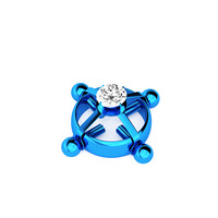 Anneaux de mamelon en acier inoxydable sans perçage Bouclier de pression réglable Anneaux de mamelon Barre Anneau de mamelons en strass Bijoux de corps