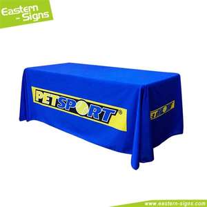 Cubierta de mesa de Feria Comercial de diseño personalizado, mantel ajustado publicitario con su código <span class=keywords><strong>QR</strong></span> impreso - Product Image 1