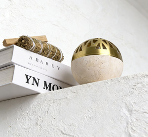 핫세일 아랍 베이지 트래버틴 대리석 무크하르 내구성 있는 광택 스톤 보호르 향로 호텔 주거 장식용 - Product Image 4