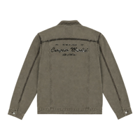 Veste en jean pour homme, style vintage délavé, veste en denim trucker, 100% coton, effet usé, boutons, poches à rabat, décontractée, printemps-automne