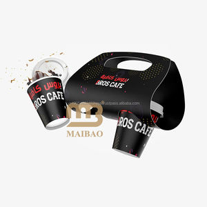 Portavasos Doble Ecológico para Café Caliente con Asa, para 2 Vasos de Papel, Personalizado para Cafeterías Premium - Product Image 4