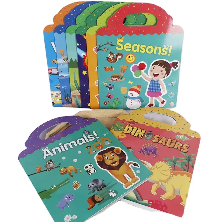 Set regalo per bambini giochi Puzzble promozionali ispirano il libro adesivo della creatività per i ragazzi