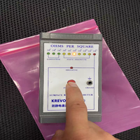 Sacs auto-scellants antistatiques ESD en PE rose pour l'emballage électronique de puces et composants semi-conducteurs