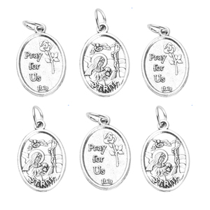 Accessoires Religieux 16x25mm Alliage de Zinc Sainte <span class=keywords><strong>Rita</strong></span> Antique Argent Plaqué Ange Signalisation Pendentif - Product Image 3