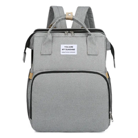 Sac de rangement portable moderne de haute qualité avec fermeture éclair, sac à dos à langer suspendu pour maman, couleur personnalisée tendance pour USB