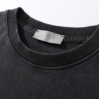 Starlight 2024 Hete Verkoop Grijs Zuur Wassen Vervagen Vintage Hippe Pop Street Style Digitaal Printen Mannen Zwaargewicht T-Shirt Heren Shirt