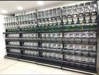 Étagère de supermarché pour distributeurs de bacs alimentaires en vrac
