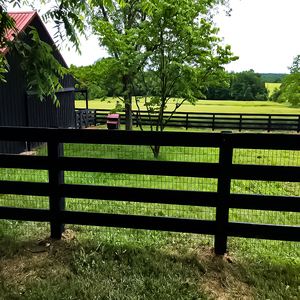 Panneau de clôture de paddock de cheval de ferme en PVC de 4x8ft Clôture d'allée noire à 3 et 4 rails avec technique d'extrusion pour les allées de ranchs - Product Image 6