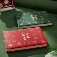 Carnet de notes étudiant personnalisé avec couverture en PU B6, reliure filigranée, vente en gros, bloc-notes ligné, OEM, petit cadeau portable pour Noël