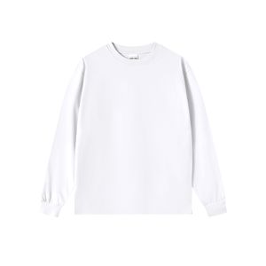 Nhà sản xuất quần áo Tùy Chỉnh 280 Gram 100% Tinh Khiết Cotton Mới Mùa Xuân Mùa Thu Dài Tay Vòng Cổ T-Shirt Màu Rắn Dệt Kim - Product Image 6