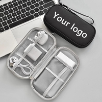 Organisateur électronique à 2 couches avec logo personnalisé - Étui de rangement pour chargeur et câbles de voyage, étanche, durable et portable