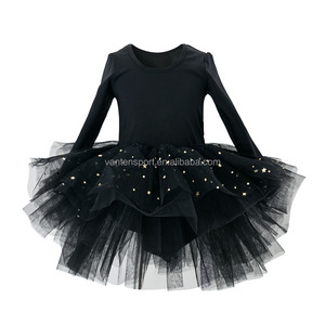 Vestido de Ballet para Niñas, Falda Tutú <span class=keywords><strong>Rosa</strong></span> Brillante para Entrenamiento y Presentaciones, Rayón/Vantan - Product Image 4