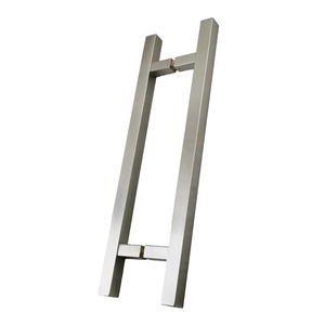 Stainless Steel Commercial H-Shape Square Ladder Style Back Back Push <strong>Pull</strong> <strong>Door</strong> <strong>Handle</strong> Modern Design Bathroom Easy Installation - Product Image 1