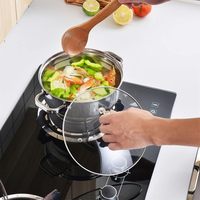 Ensemble de casseroles modernes en acier inoxydable à usage domestique avec thermomètre UCC Life Batterie de cuisine à induction avec poignées en métal