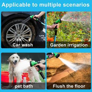 Premium 5/8'' Hybrid Soft Flexible Reinforced PVC and Rubber Garden <b>Hose</b> Garden Watering <b>Hose</b> with Spray Gun - Product Image 6