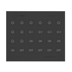 Hoja de Etiquetas Iluminadas Vimar Eikon 13.6x11.6 Cm Hecho en Italia - Product Image 1
