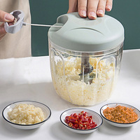 Procesador de alimentos manual, picadora de verduras, picadora de ajo portátil, cortador de cebolla