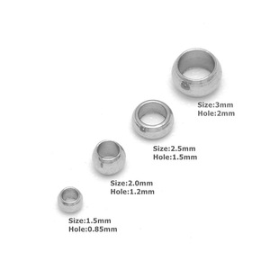IP 18K Gold Plating End Beads Stainless Steel End Crimp Beads Round <b>Spacer</b> Stopper Beads for Bracelet Necklace Jewelry Making - Product Image 6