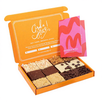 Nouvelle boîte d'emballage en carton ondulé personnalisée pour biscuits et brownies, design orange, avec séparateur