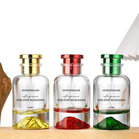 Bouteille de parfum volcanique de luxe de 30ml 50ml 100ml bouteille de parfum de fond de montagne en verre vide transparent