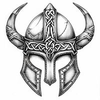 Pendentif Casque Viking, Amulette Guerrier Mythologie Nordique, Talisman Barbare Cornu, Bijou Martelé Fait Main avec Nœuds Celtiques, Cadeau