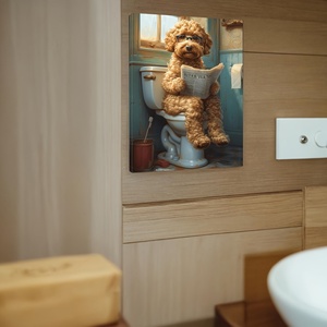 SQ baño pared arte animal en inodoro lienzo impresiones cartel divertido cuadro decorativo pintura de pared <span class=keywords><strong>para</strong></span> regalo - Product Image 4